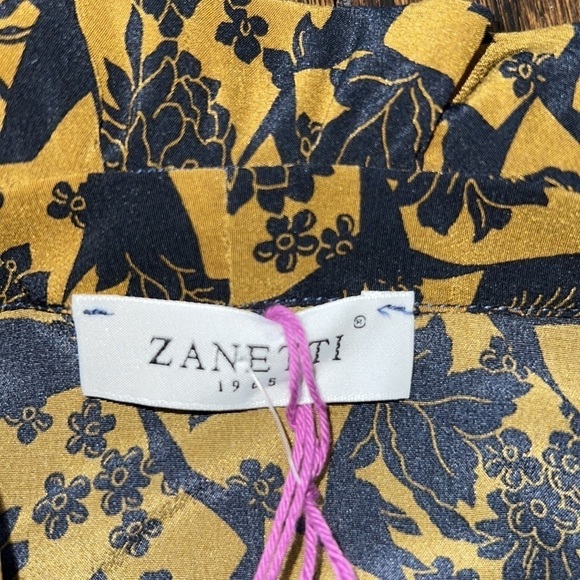 NWT Zanetti 1965 Italy Liberty of London Ruffle Tiered Boho Dress Size S Navy - Picture 2 of 15